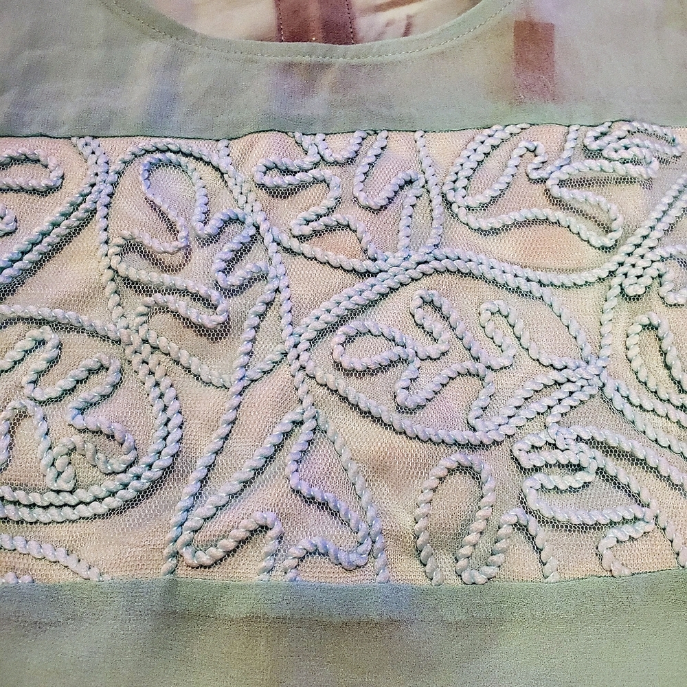 Oh My Julian Mint lace Crop Top S NWT - Picture 5 of 5